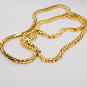 vintage gold color chain box chain choker herringbone layering dainty